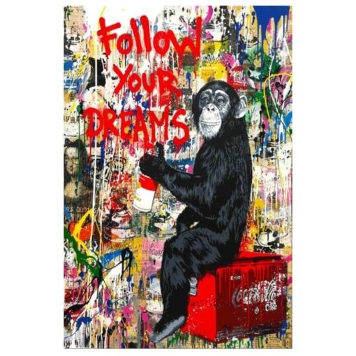 Banksy Still Life Great Abstract Graffiti Paintings Printed on Canvas - Image 2