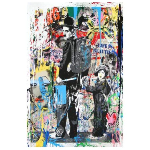 Banksy Still Life Great Abstract Graffiti Paintings Printed on Canvas - Image 4