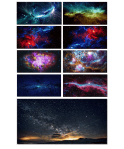 Canvas Art Outer Space View Nebula Shining Stars Cloud of Gas and Dust