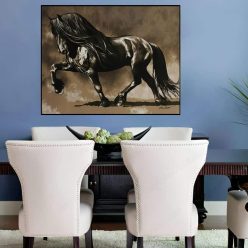 Elegant Horse Painting Wall Art Printed on Canvas