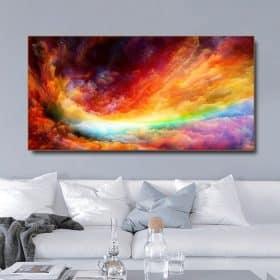 RELIABLI ART Abstract Painting Colorful Clouds Poster Wall Art Posters Room Decoration Picture For Home Canvas Pictures No Frame