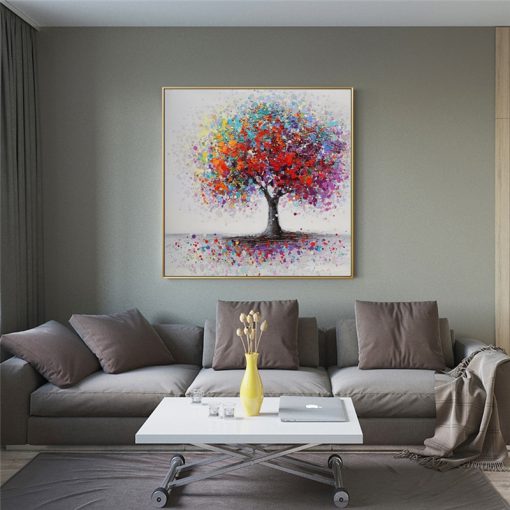 Beautiful Abstract Colorful Tree Painting, Prints on Canvas