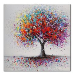 Beautiful Abstract Colorful Tree Painting, Prints on Canvas