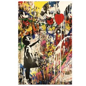 Art Abstract Painting Banksy Graffiti Prints on Canvas, , Home Decor