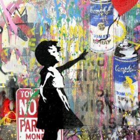 Art Abstract Painting Banksy Graffiti Prints on Canvas, , Home Decor