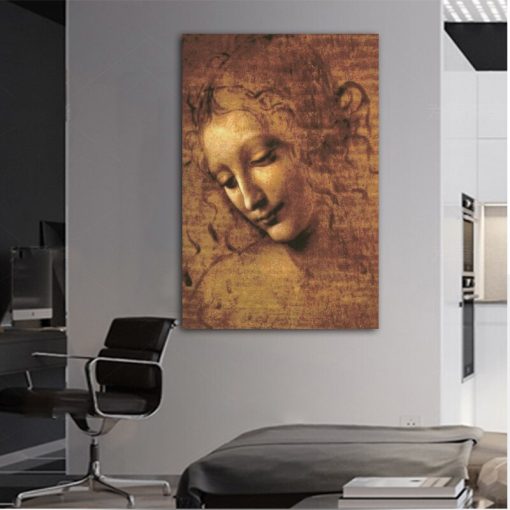 Canvas prints Classic Painting Leonardo DA Vinci Woman's Head Giclee