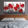 Poppies flower Canvas Paintings On The Wall Art Posters And Prints Red Flowers Canvas Art Wall Pictures For Bed Room Cuadros