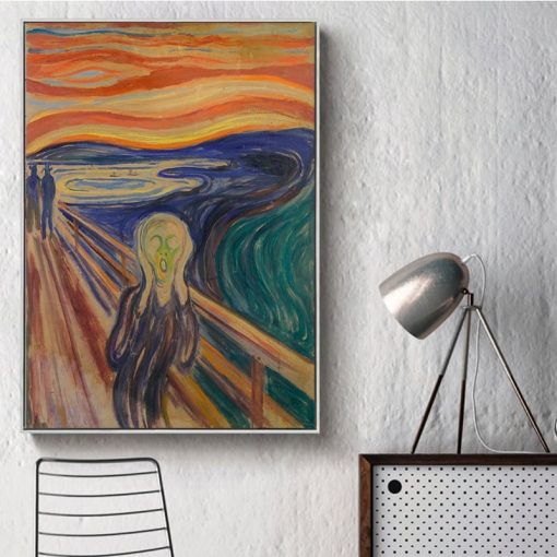 Art Famous Abstract Oil Painting Edvard Munch Scream Shout Prints on Canvas