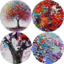 Beautiful Abstract Colorful Tree Painting, Prints on Canvas