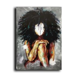 Abstract Art Painting Colorful Woman Face Graffiti Prints on Canvas