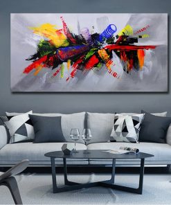 Good Looking Abstract Painting Printed on Canvas