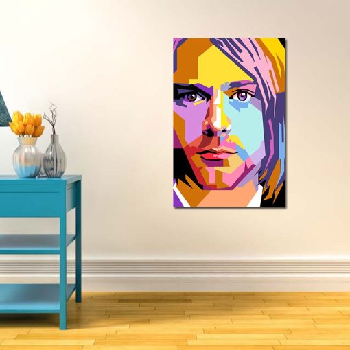 Music Star Poster Kurt Cobain Rock Music Singer Oil Painting HD Print Wall Art Pictures for Living Room Home Decor