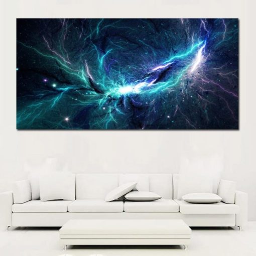 Canvas Art Outer Space View Nebula, Shining Stars, Cloud of Gas and Dust - Prints on Canvas