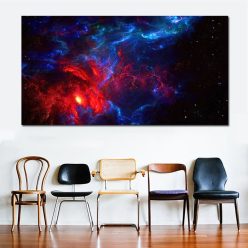 Canvas Art Outer Space View Nebula, Shining Stars, Cloud of Gas and Dust - Prints on Canvas