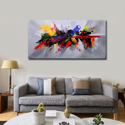 Good Looking Abstract Painting Printed on Canvas