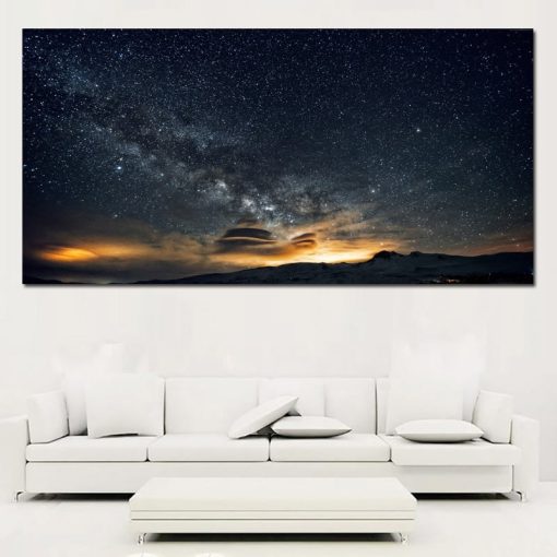 Canvas Art Outer Space View Nebula, Shining Stars, Cloud of Gas and Dust - Prints on Canvas