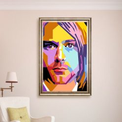 Music Star Poster Kurt Cobain Rock Music Singer Oil Painting HD Print Wall Art Pictures for Living Room Home Decor