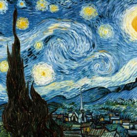 Famous Art Painting Van Gogh Starry Night Prints on Canvas