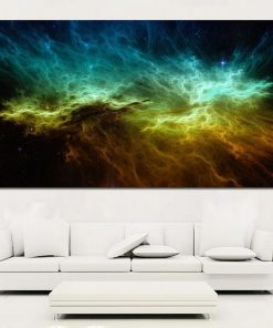 Canvas Art Outer Space View Nebula, Shining Stars, Cloud of Gas and Dust - Prints on Canvas