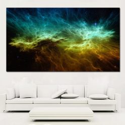 Canvas Art Outer Space View Nebula, Shining Stars, Cloud of Gas and Dust - Prints on Canvas