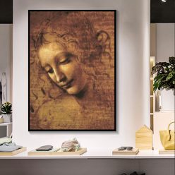 Canvas prints Classic Painting Leonardo DA Vinci Woman's Head Giclee