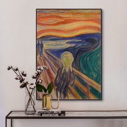 Famous Abstract Oil Painting Scream by Edvard Munch Prints on Canvas