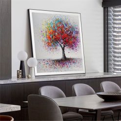 Beautiful Abstract Colorful Tree Painting, Prints on Canvas