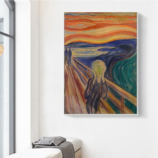 Art Famous Abstract Oil Painting Edvard Munch Scream Shout Prints on Canvas