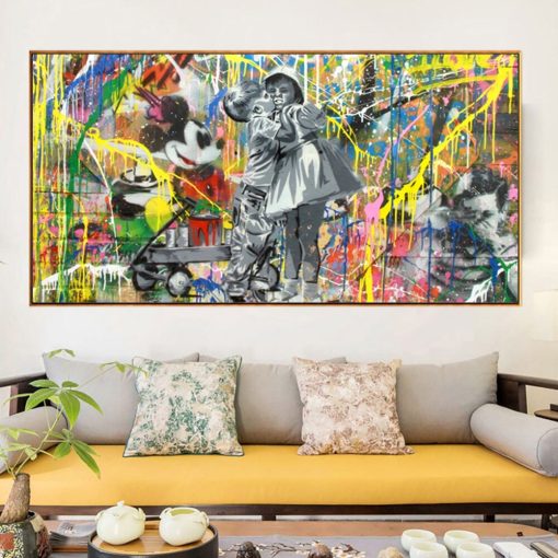 Modern Home Decoration Painting Art Graffiti Print on Canvas