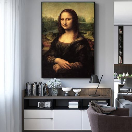 Smile Of Mona Lisa by Leonardo da Vinci Printed on Canvas