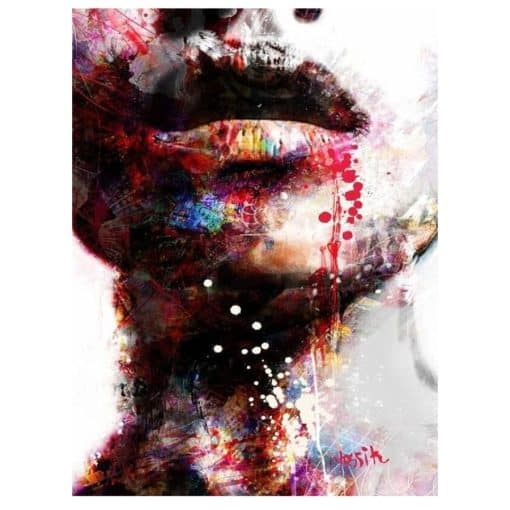 Kyara Art Paintings Colorful Women Face Graffiti Printed on Canvas - Image 2