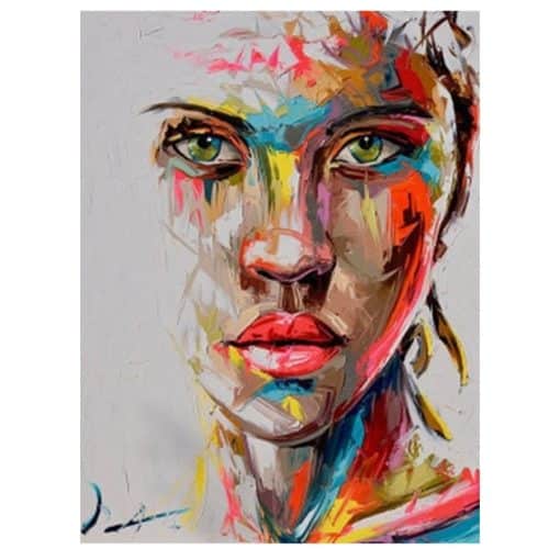Kyara Art Paintings Colorful Women Face Graffiti Printed on Canvas - Image 4