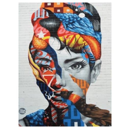 Kyara Art Paintings Colorful Women Face Graffiti Printed on Canvas - Image 7