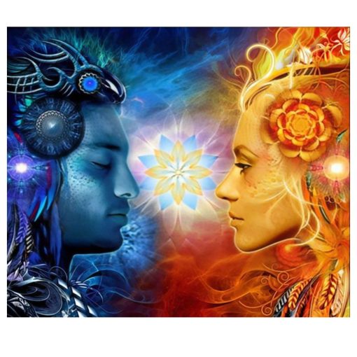 Art Canvas Painting Shiva and Sati Print on Canvas - Image 4