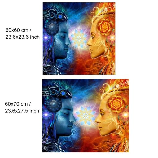 Art Canvas Painting Shiva and Sati Print on Canvas - Image 6