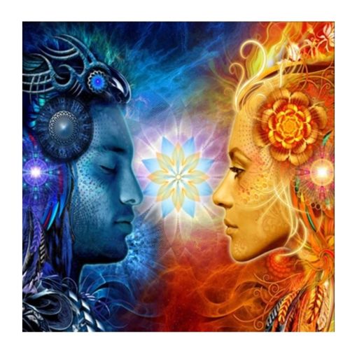 Art Canvas Painting Shiva and Sati Print on Canvas - Image 5