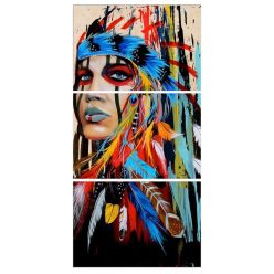 3Pcs Set Indian Woman Canvas Paintings Print Picture Modern Art Wall Home