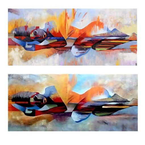 Beautiful Modern Wall Art Abstract Oil Painting Printed on Canvas - Image 7