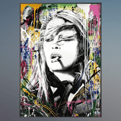 Brigitte Bardot Wall Art Printed on Canvas