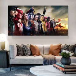 Digital Art of Superheroes in The Arrow verse Printed on Canvas