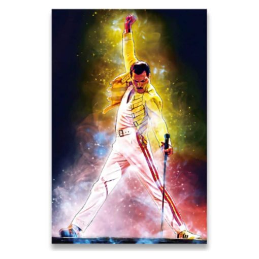 Painting of Legendary Pop Star Freddie Mercury - Print on Canvas - Image 3