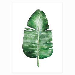 Scandinavian Style Tropical Plants Oil Painting, Modern Wall Art Printed on Canvas