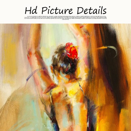 Dancing Girl Abstract Painting Printed on Canvas