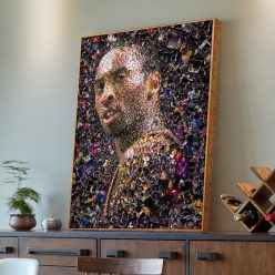 Mosaic Illustration Art Painting of Basketball Star 