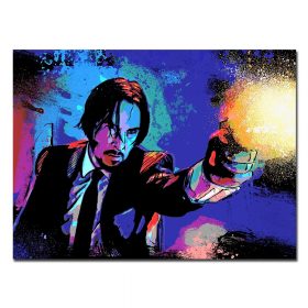 Famous Actor Keanu Reeves' Canvas Painting, John Wick's Movies - Print on Canvas