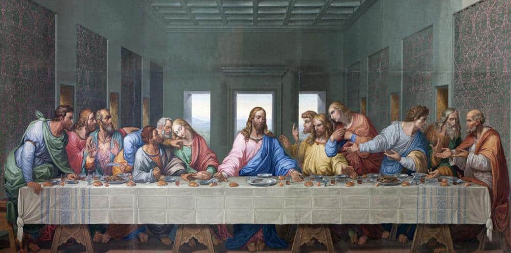 The Last Supper of Jesus and His Disciples Oil Painting, Wall Art Printed on Canvas