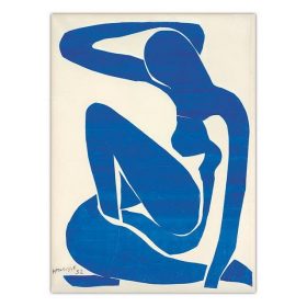 Abstract Blue Nudes Painting, Home Decoration Wall Art Printed on Canvas