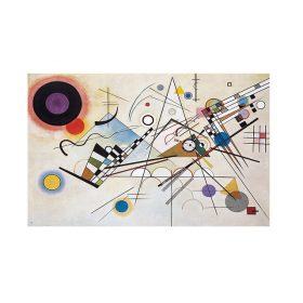 Composition 8 Abstract Art Painting By Wassily Kandinsky, Modern Wall Art Printed on Canvas