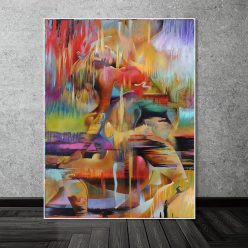 Abstract Figure Fine Art Painting by Timothy M Parker - Printed on Canvas