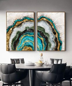 Modern Art Marble Abstract Painting Print on Canvas